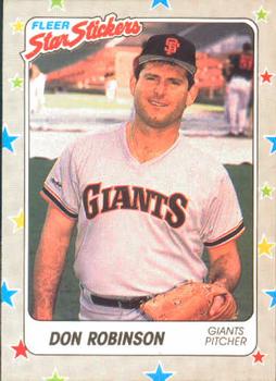 1988 Fleer Sticker Baseball Cards        131     Don Robinson